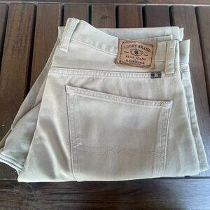 Vintage Lucky Brand Vintage Classic Fit Tan Jean Style Cotton Pants - 36X32